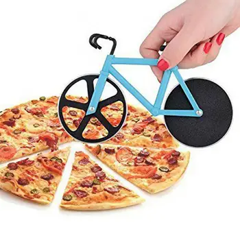 Нож за пица във формата на Велосипед, инструмент за рязане на пица на две колела, кухненски инструмент за домашен декор