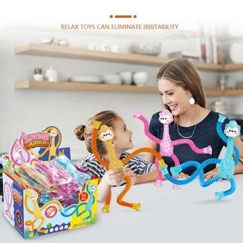 Разнообразие от Алпака Странен Обрат-Пръчка Детски играчки на присоске с животни, Новост, Декомпрессионные якост на натиск играчки, сжимающие играчки