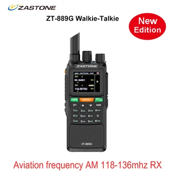 Zastone 889 Г. GPS Преносима радиостанция 10 W 999CH 3000 mah UHF 400-520/VHF136-174 Mhz Ham CB Радио КВ Радиостанцията за Проучване на Лов