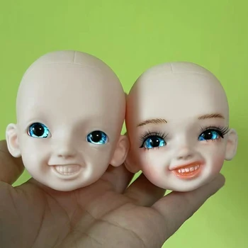 Направи си сам, грим, усмихнато лице, 1/6 Главата на куклата Bjd 30 см, аксесоари за ръчно изработени кукли, детски играчки, подарък за момичета