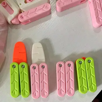 3D Морков нож-пеперуда, играчка-неспокойни, Детска Нажимная карта, Малка играчка, пластмасов нож за моркови с 3D принтиране, играчка за улицата