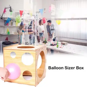 9 Размери, Мерителни Цилиндри, Размерный куб, Дървен инструмент за измерване на балони, украса за Рожден Ден, Сватбени партита, изкуство балон