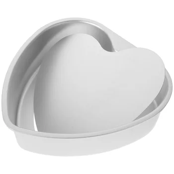 Форма за торта във формата на сърце Креативни Форми За печене от неръждаема Стомана С Фалшиво Дъно От алуминиева сплав 