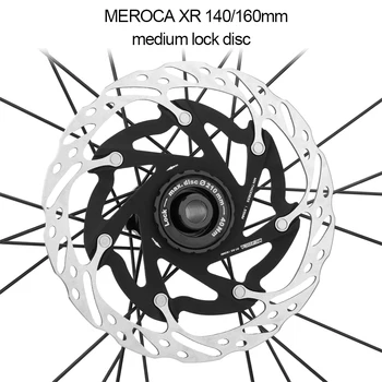 MEROCA XR 140/160 мм със средна ключалка, дискови накладки за шоссейного под наем, планинско колоездене, отводящие топлина дискови спирачни накладки