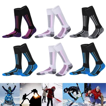 1-2 чифта топли зимни термоносков за спорт на открито, туризъм, дишащи чорапи за сноуборд, сгъстено ски чорапи за мъже, жени, деца