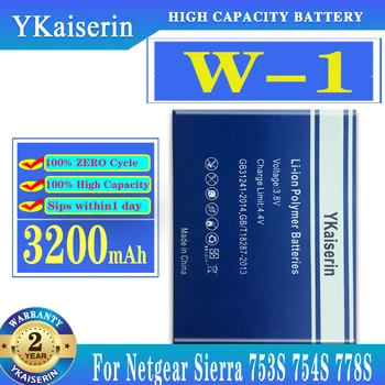 Батерия YKaiserin 3200 ма за Netgear Sierra 753S 754S 778S W-1 W 1 W1 Висок Капацитет Batteria + Номер на песен