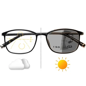 Постепенно мультифокальные очила за четене, Фотохромичните за мъже и жени, Очила за далекогледство със защита от синя светлина, Гъвкави Tr90