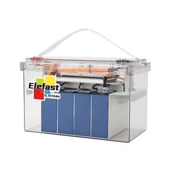 Акумулаторна батерия Elefast 12V 100Ah LiFePO4, литиево-железен фосфат батерии, вграден елемент 100A BMS за слънчевата лодка