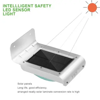 Нова атмосферостойкая энергосберегающая 16-led слънчева енергия, инфрачервен датчик за движение PIR, градински охранителна лампа за външно осветление