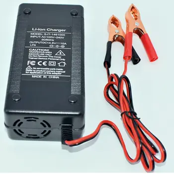 14,6 В 10a 5a Lifeo4 Зарядно устройство за батерията, Скоби за свързване на адаптера за зареждане, Защита от 100-240 В