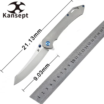 Ножове Kansept Сгъваеми ножове Corlbri Tech K1060 CPM-S35VN с титанов дръжка Kmaxrom, предназначени за Ежедневно носене в градски условия