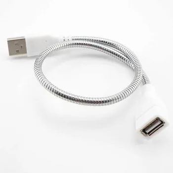 USB удължителен кабел Led Лампа Вентилатор захранващ Адаптер, Кабел от мъжа към Жената Гъвкав Метален Маркуч Кабел