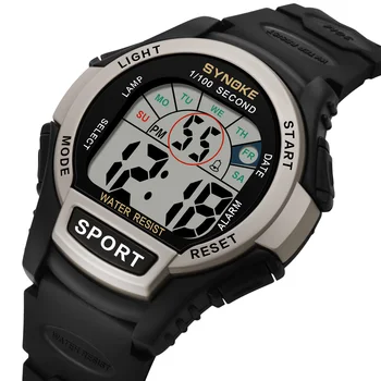 Дигитален Часовник Мъжки Военни 50 М Водоустойчив, устойчив на удари Хронометър, Часовници Спортни Часовници за Мъже SYNOKE Марка Reloj Hombre