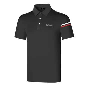 Лятна мъжка тениска за голф, лятна спортни облекла за голф, риза с къс ръкав, мъжки Поло риза суха засаждане за мъже, риза за голф