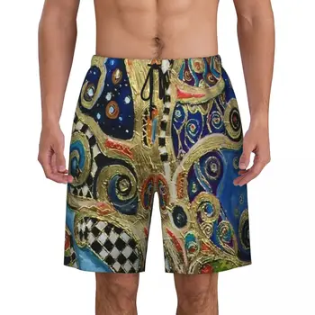 The Changing Seasons By Diana Klimt Плажни шорти, Мъжки Ежедневни Плажни шорти Гащи С модел в стил Поп-арт бързо съхнещи Топене