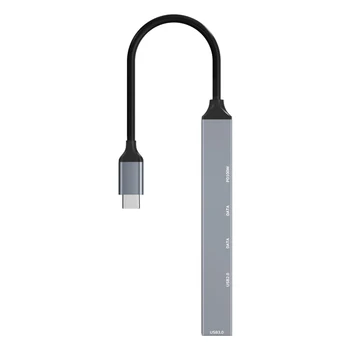 5 В 1 C USB Докинг станция USB3.0 5 Gbit/s USB Type-C Hub PD 100 W Многопортовый Hub Адаптер Щепсела и да играе за PC преносим Компютър