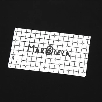 Висококачествена дишаща памучен тениска Mm6 Margiela, Класическа Ежедневна тениска с писмото принтом в окото, Ежедневни универсална тениска Унисекс с къс ръкав