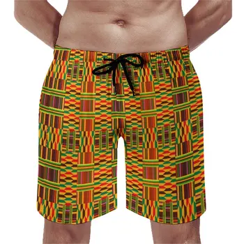 Къси панталони в африканския стил в стил ретро 2023, ежедневни разнообразни удобни мъжки шорти за плаж, отдих, цветни класически бързо съхнещи мъжки къси панталони