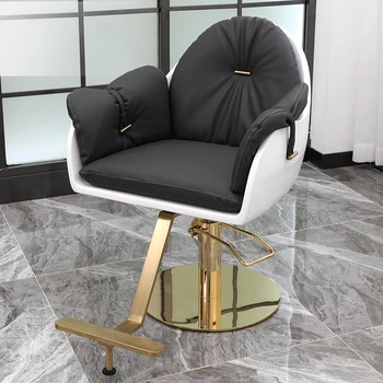 Творчески фризьорски столове от фибростъкло, модерна салонная мебели за салон за красота, професионални коса стол от неръждаема стомана