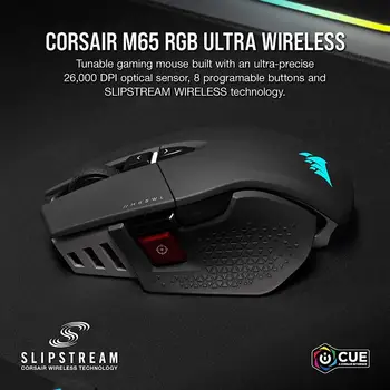 Corsair M65 RGB Ултра Безжична, адаптивни FPS Безжична детска мишката