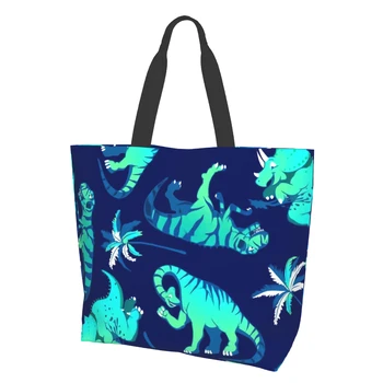 Чанта-тоут Динозаврите с Палми, пътна чанта през рамо, чанта, портфейл за йога, фитнес, плаж