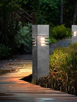 Уличен светлина за косене на трева, водоустойчив парк, творчески кея лампа, градинска лампа, която симулира каменна кея светлина за косене на трева