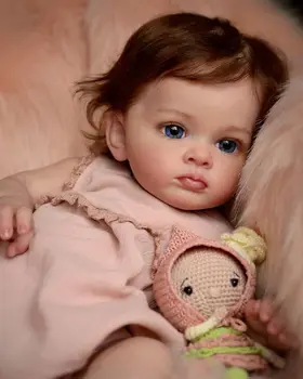 NPK 60 см Готова кукла като на снимката, Възстановената кукла за най-малките момичета Tutti, Ръчно кукла с боя Genesis, Висококачествено 3D кукла с кожата