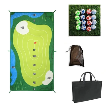Геймърска подложка за игра на голф с 16 топки (стика в комплекта не са включени), подарък за мъже, е детска игра в офиса в задния двор