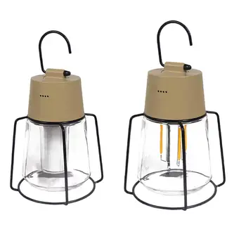 Лампа за къмпинг, Окачена лампа на открито, компактен USB Акумулаторна лампа за палатка, Туризъм лампа за оцеляване, Барбекю, Пикник, Туризъм, Риболов