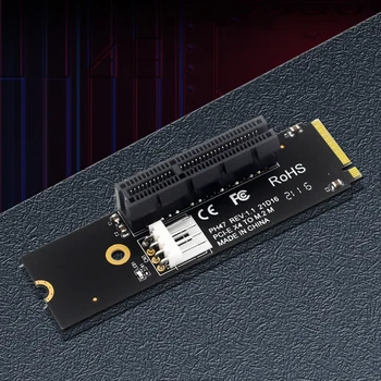 Адаптер за преобразуване на NGFF M. 2 PCI-E 4X, съвместим с интерфейс X1 X4 X8 X16 PCI-e, Статична опаковка в пакет