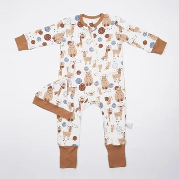 Приятна за кожата Детски гащеризон HappyFlute, дрехи с дълги ръкави от бамбуково памук за новородени бебета момчета и момичета