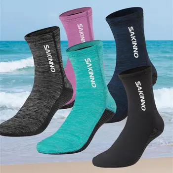 Чорапи за гмуркане, 3 мм Неопрен разтеглив топли нескользящие чорапи със защита от ваксини, за мъже, за жени, за подводен риболов, гмуркане