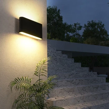 Модерни led улично осветление стена Водоустойчиви пвц Стенни лампи на Висящата Градина Коридор Стенни аплици Вътрешното Стенно осветление BL55