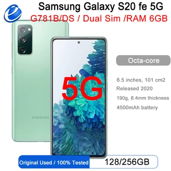 Оригинален Samsung Galaxy S20 FE 5G G781B/DS с две sim-карти Глобалната версия на 6,5 
