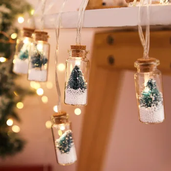 Led Коледно дърво от прозрачно стъкло 10 led гирлянди с Желанията на Стъклена бутилка, страхотни тела за Коледното парти на закрито и на открито