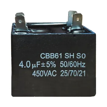 Кондензатора на вентилатора на климатика CBB61 1,0 1,5 icf, 4-за Контакт вмъкване, 2,0 2,5 3,0 3,5 4,0 6,0 справедливост, Пусков кондензатор