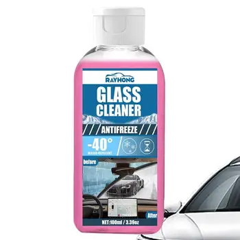 Автомобилен Антифриз Стъклена вода 100 мл за Пречистване на предното стъкло на превозното средство Автомобилен пречиствател на стъкла за автоматично почистване на прозорци и домашно стъкло