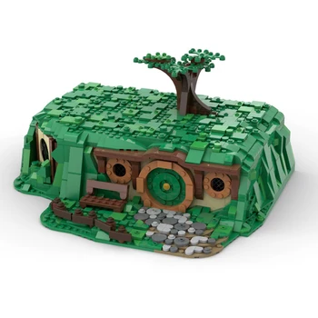 MOC креативна средновековна чанта LOTR Bilbo Frodo модел на дома градивни елементи за сглобяване на тухли, образователна играчка на 