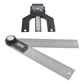Дигитален инструмент за измерване на ъгъла на наклона -Цифров измерител на височина и ъгъл на наклона за фрезоване, таблици, инструменти за измерване на дълбочината на рязане, дървообработващи инструменти