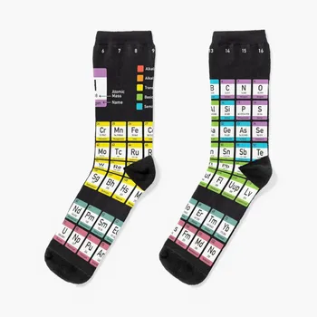 Периодичната таблица на Вода с цветен код на черен фон, Високо качество на HD, Онлайн магазин за чорапи, чорапи за голф, мъжки подаръци, зимни чорапи