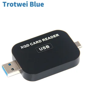 XQD Четец на карти USB3.1 Type C и USB3.0 2в1 Четец на карти Високоскоростна SD четец на карти за фотоапарати SONY, NIKON LUMIX за Windows и MAC OS