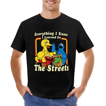 Всичко, което знам, съм научил По улиците, Тениска, Графична Тенденция Младежка тениска Унисекс, мъжки t-shirt