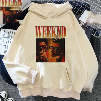 The Weeknd-Sudadera против capucha ал hombre y mujer, abrigo против letras estampadas, природен Hip Hop, ropa de Рап