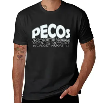 Тениска с парашютной училище Pecos, красиви върхове, забавни тениски, забавни тениски за мъже