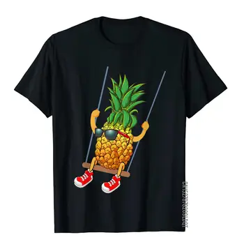 Забавна тениска с изображение на Ананас-Свингера, преобладаващата мъжка тениска, Потник в изчистен стил, Памучни реколта тениски
