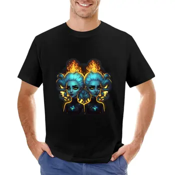 Зловеща тениска Зодиака Witch Момичета - Близнаци, сладки къси потници, тениски, мъжки тениски