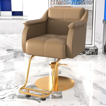 Эстетичные Въртящи фризьорски салон стол с облегалка, Златни Професионален Фризьорски стол за полагане на Sandalye, Фризьорски салон, мебели MQ50BC