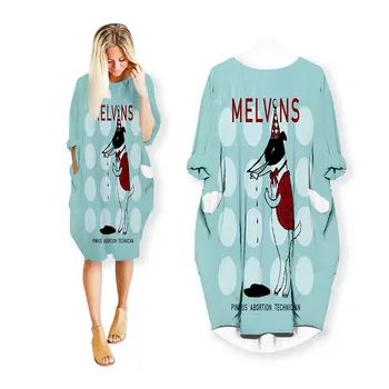 Моден костюм Melvins с 3D принтом, забавен костюм-риза, отгоре в стил харадзюку, размери САЩ, дамски поли, рокли с дълъг ръкав