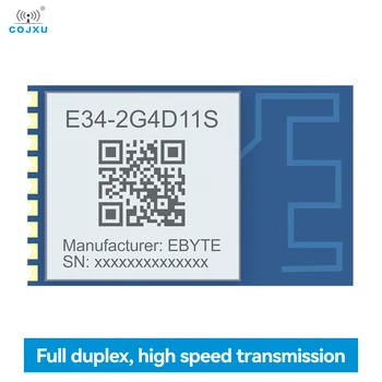 Безжична Сериен модул 2.4 Ghz COJXU E34-2G4D11S с пълен защита от смущения на печатна платка с SMD GFSK с висока скорост на последователен трансфер