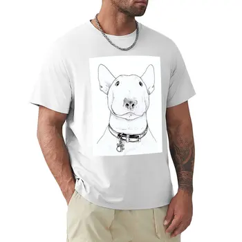 Тениска с изображение на английски бик, спортни тениски, спортни ризи, тениски с котки, тениски за мъже, памук